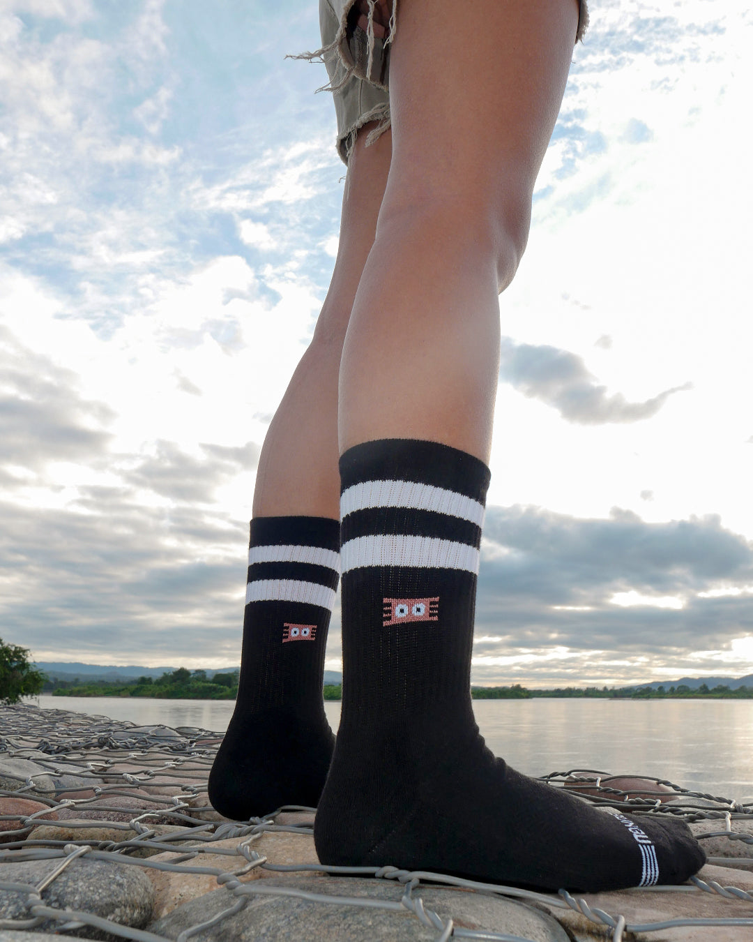 All black Vintage Half Calf Sock 4-Pack
