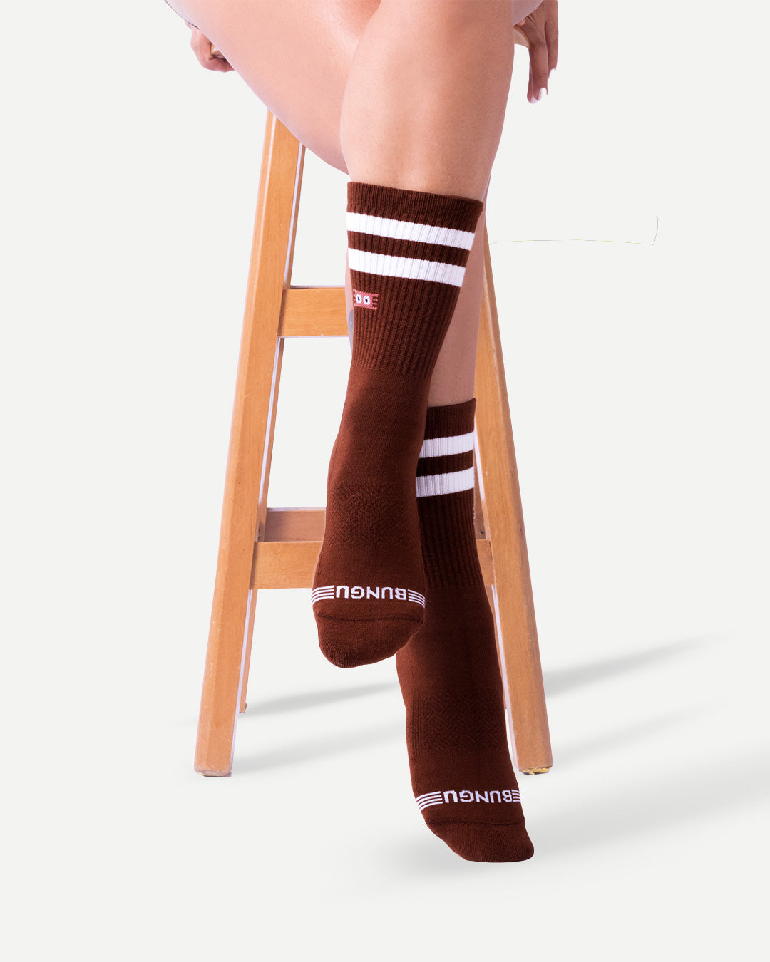 Dark brown Vintage Half Calf Socks