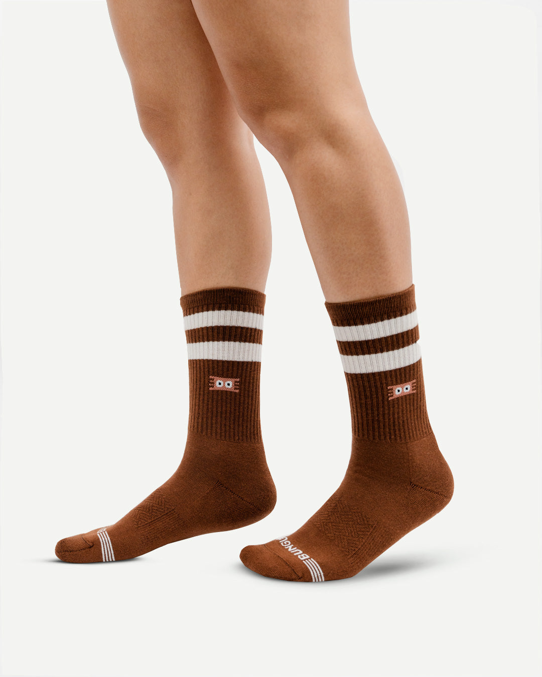 Dark brown Vintage Half Calf Socks
