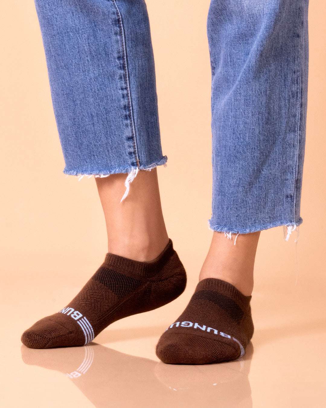 Dark Brown No Show Socks